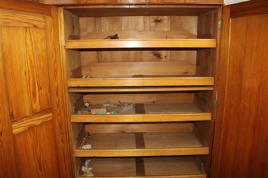 A Victorian pine four piece bedroom suite